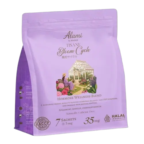 Bloom Cycle hormone wellness tisane with Spearmint, Roselle & Chrysanthemum – Alami by Mader
