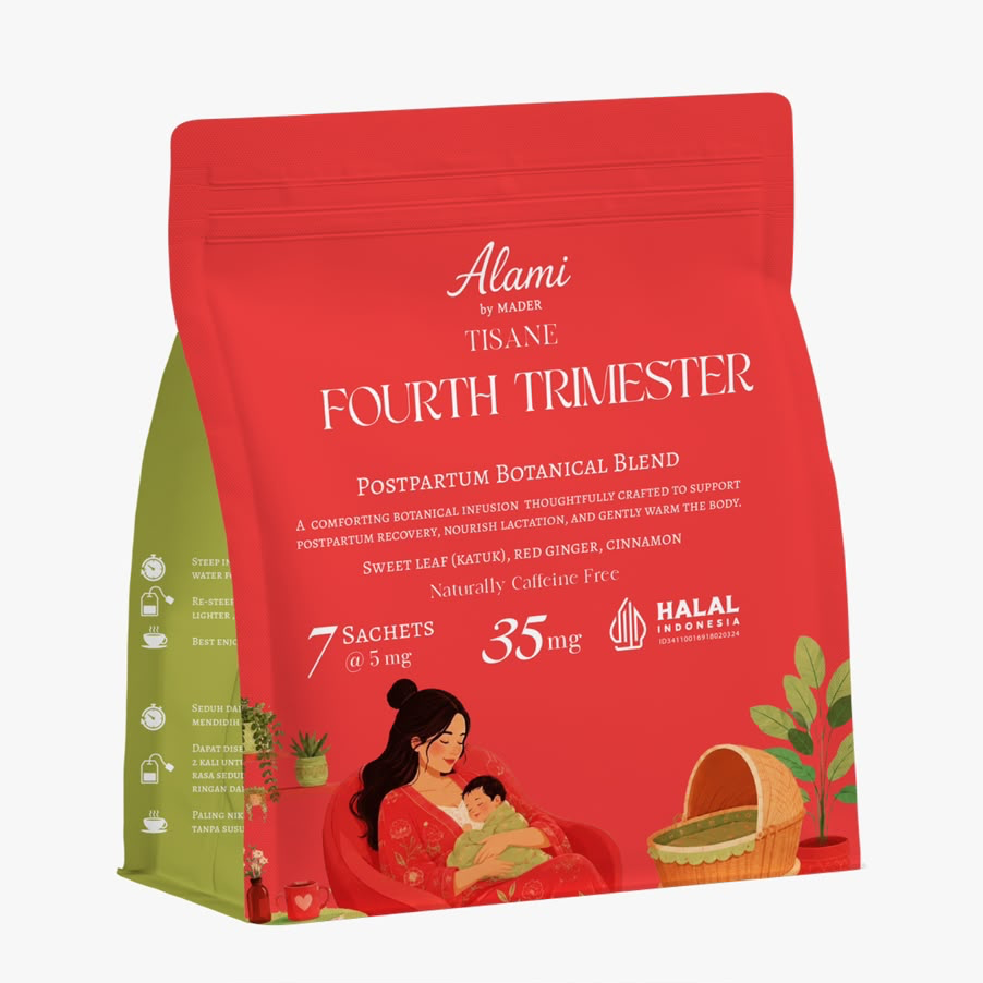 Fourth Trimester postpartum recovery tisane with Katuk Leaf, Red Ginger & Cinnamon – Alami by Mader