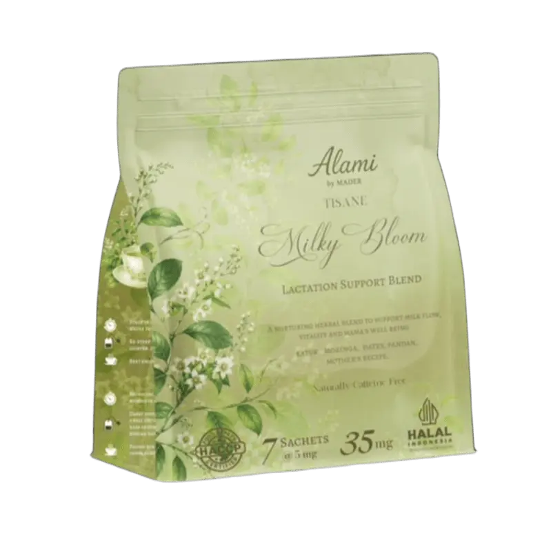 Milky Bloom lactation support tisane with Katuk Leaf, Moringa & Dates – Alami by Mader