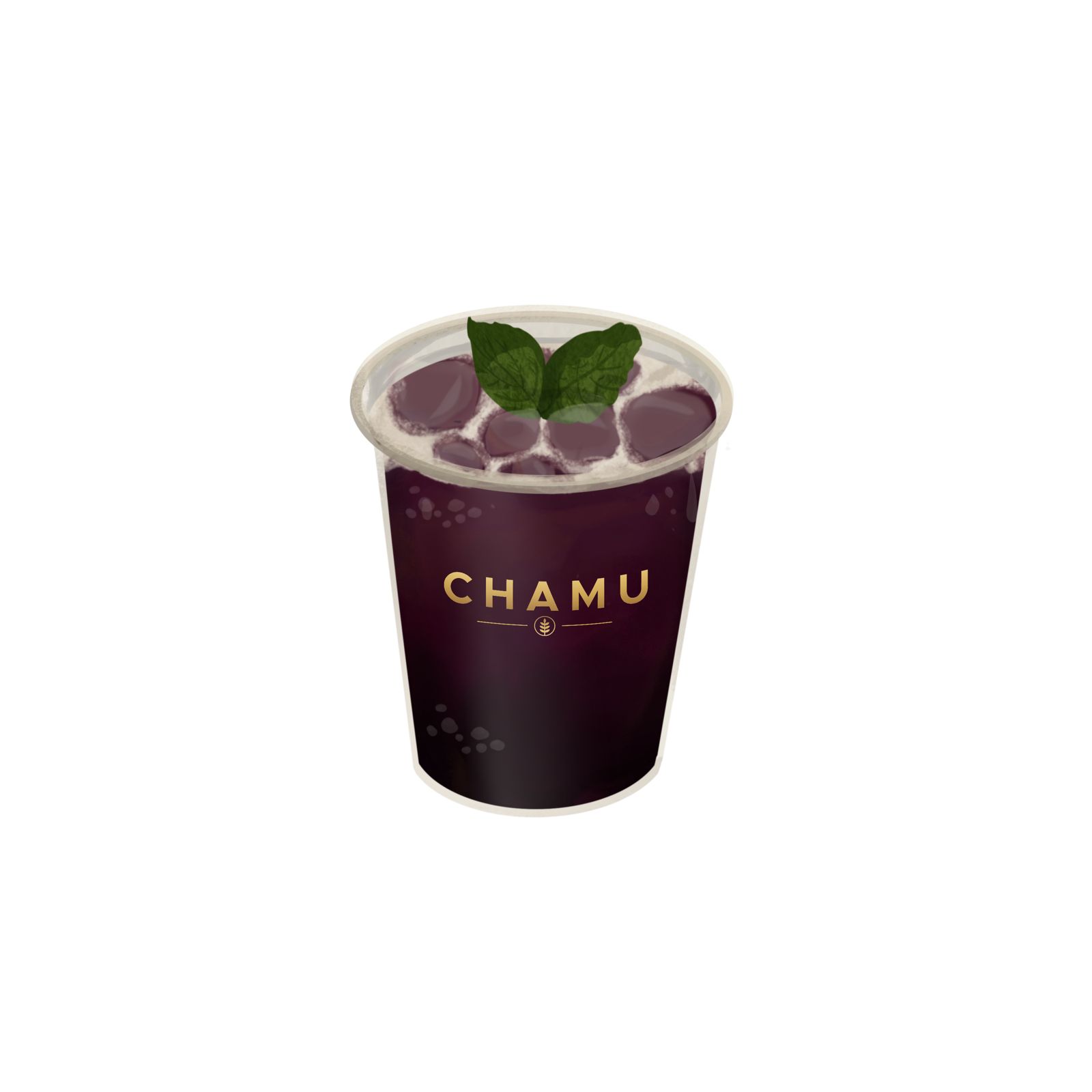 Chamu Blue Oasis cold jamu drink with butterfly pea flower