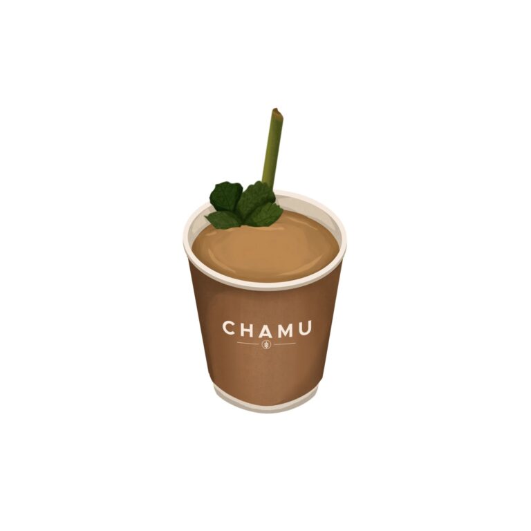 Chamu Creamy Ginger Velvet instant jamu drink with nutmeg and milk