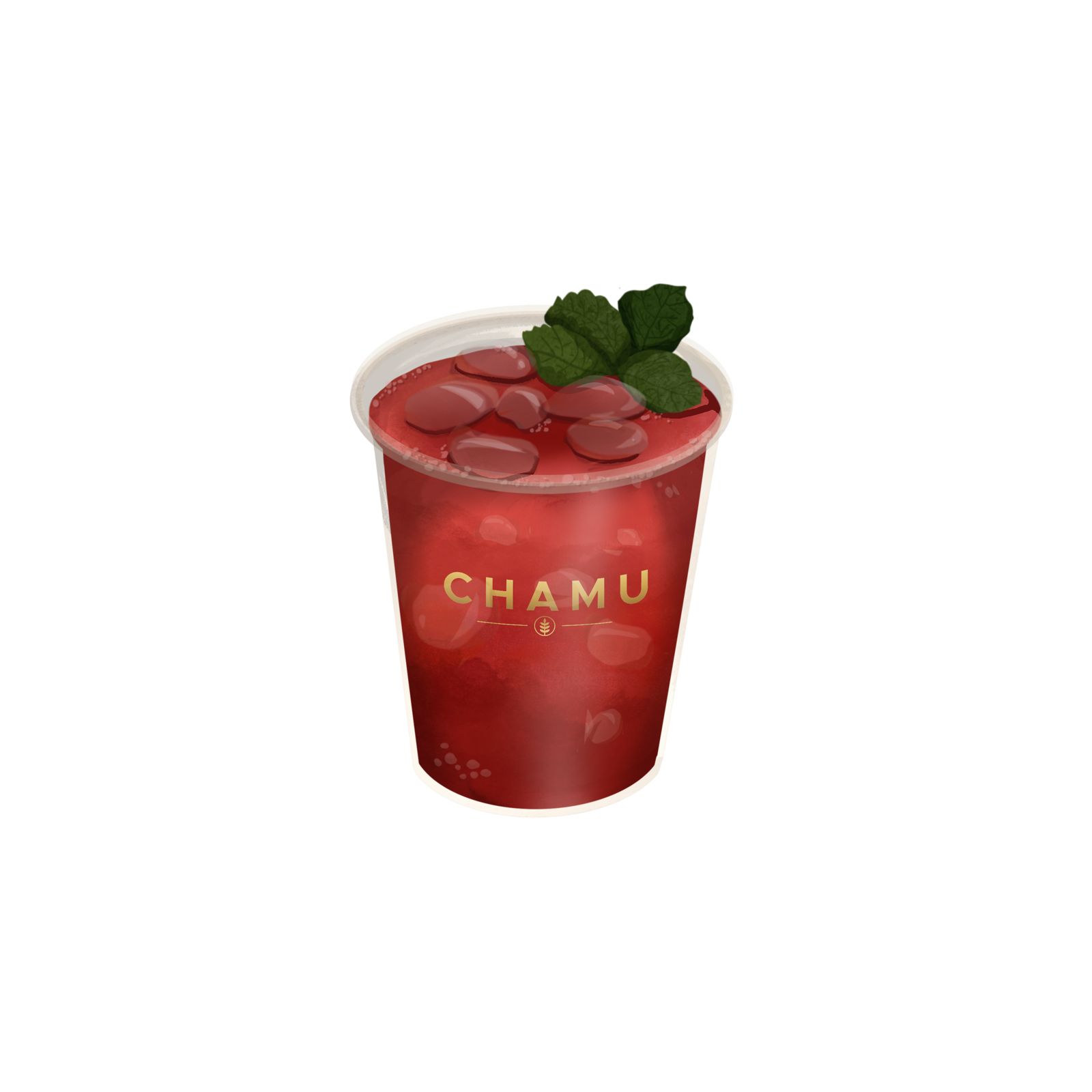 Chamu Pink Blossom cold jamu drink with roselle and lemon